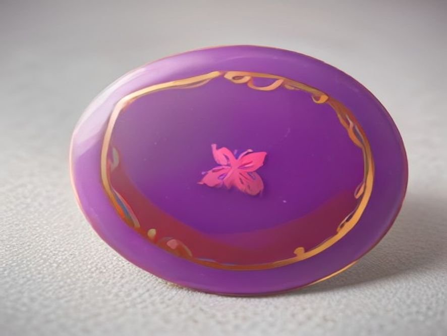 Custom hard enamel pin sample, close-up product photo