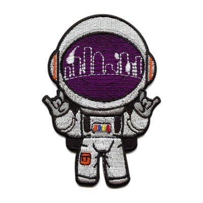 Houston astronaut skyline embroidered patch