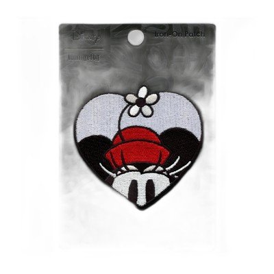 Minnie Mouse heart embroidered iron-on patch